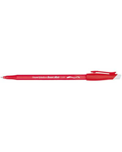 Химикалка Paper Mate - Replay SE, с гумичка, червена - 1